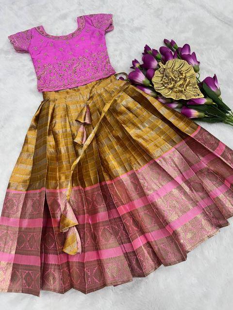 NEW LAUNCING KIDS LEHENGA CHOLI silk Kids ethnic wear supplier